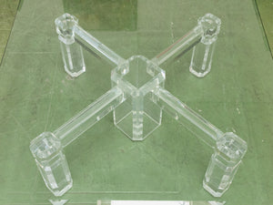 In The Manner of Charles Hollis Jones Lucite Coffee Table