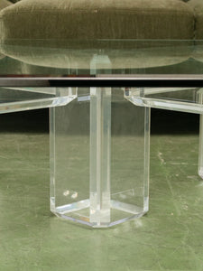 In The Manner of Charles Hollis Jones Lucite Coffee Table