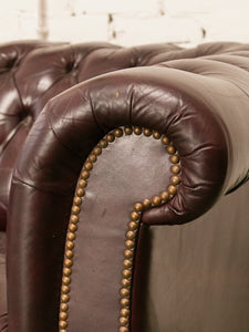 Chesterfield Leather Maroon Sofa