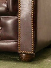 Load image into Gallery viewer, Chesterfield Leather Maroon Sofa
