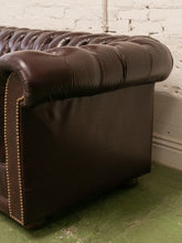 Load image into Gallery viewer, Chesterfield Leather Maroon Sofa
