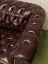 Load image into Gallery viewer, Chesterfield Leather Maroon Sofa
