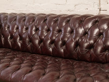 Load image into Gallery viewer, Chesterfield Leather Maroon Sofa
