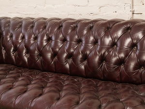 Chesterfield Leather Maroon Sofa