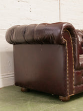 Load image into Gallery viewer, Chesterfield Leather Maroon Sofa
