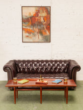 Load image into Gallery viewer, Chesterfield Leather Maroon Sofa
