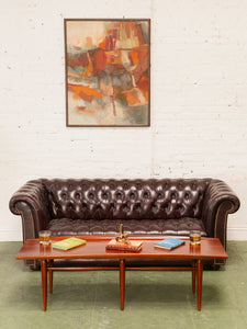 Chesterfield Leather Maroon Sofa