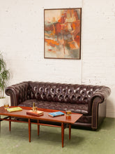 Load image into Gallery viewer, Chesterfield Leather Maroon Sofa
