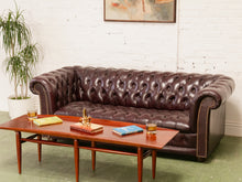 Load image into Gallery viewer, Chesterfield Leather Maroon Sofa
