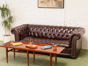 Chesterfield Leather Maroon Sofa