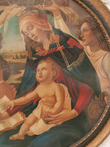 Antique Madonna of the Magnificat Gilded Frame by Botticelli