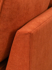 Diana Loveseat Sofa in Groove Rust