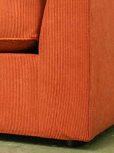 Diana Sectional Sofa in Groove Rust