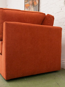 Diana Sectional Sofa in Groove Rust