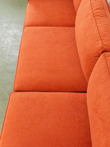 Diana Sectional Sofa in Groove Rust