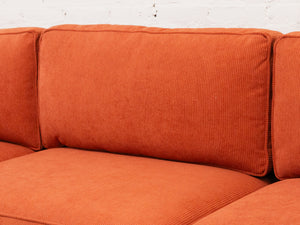 Diana Sectional Sofa in Groove Rust