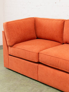 Diana Sectional Sofa in Groove Rust