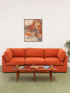 Diana Sectional Sofa in Groove Rust