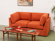 Load image into Gallery viewer, Diana Loveseat Sofa in Groove Rust
