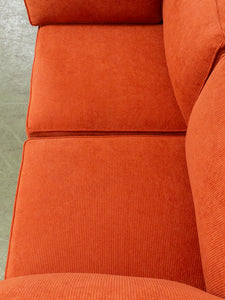 Diana Loveseat Sofa in Groove Rust