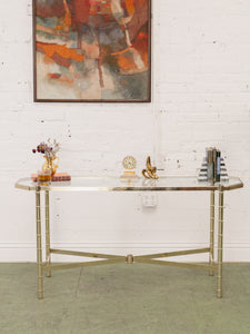 Brass Hollywood Entry Table