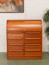 Load image into Gallery viewer, Danish Modern Tambour Secretary Desk
