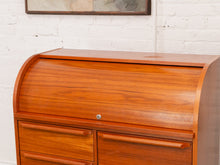 Load image into Gallery viewer, Danish Modern Tambour Secretary Desk
