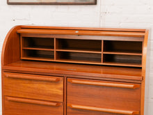 Load image into Gallery viewer, Danish Modern Tambour Secretary Desk
