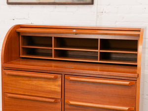 Danish Modern Tambour Secretary Desk