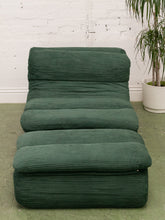 Load image into Gallery viewer, Green Lounger with Ottoman
