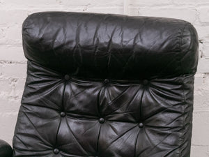 Ekkornes Leather Chair and Ottoman