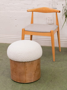 Burlwood Base Mushroom Stool