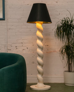 Extremely Rare Composition Plaster Floor Lamp w/ Spiraling Design by Sirmos