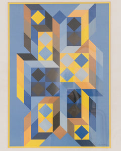 Trimodor silkscreen by Victor Vasarely 1969 | Selency