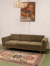 Load image into Gallery viewer, Olive Green Sofa with Trim
