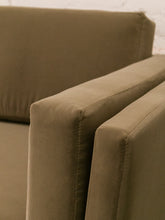 Load image into Gallery viewer, Olive Green Sofa with Trim
