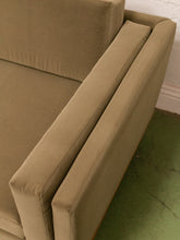 Load image into Gallery viewer, Olive Green Sofa with Trim
