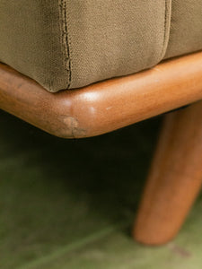 Olive Green Sofa with Trim