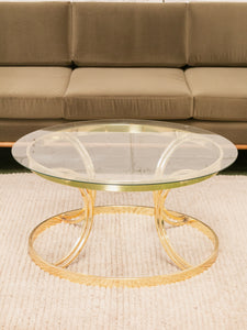 Brass Post Modern Coffee Table