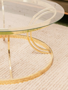 Brass Post Modern Coffee Table