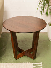 Load image into Gallery viewer, Walnut Round Side Table
