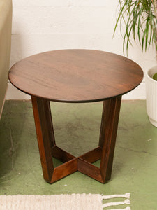 Walnut Round Side Table