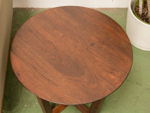 Walnut Round Side Table