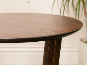 Walnut Round Side Table