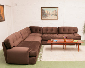 Mosley Sectional Sofa in Chocolate Brown