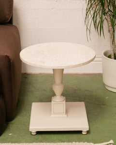 Marble Pedestal Vintage End Table