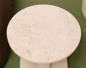 Marble Pedestal Vintage End Table