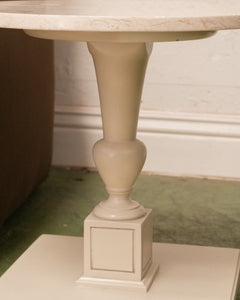 Marble Pedestal Vintage End Table