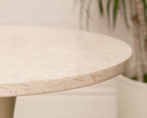 Marble Pedestal Vintage End Table