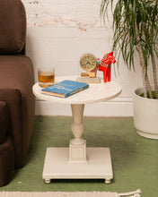 Load image into Gallery viewer, Marble Pedestal Vintage End Table
